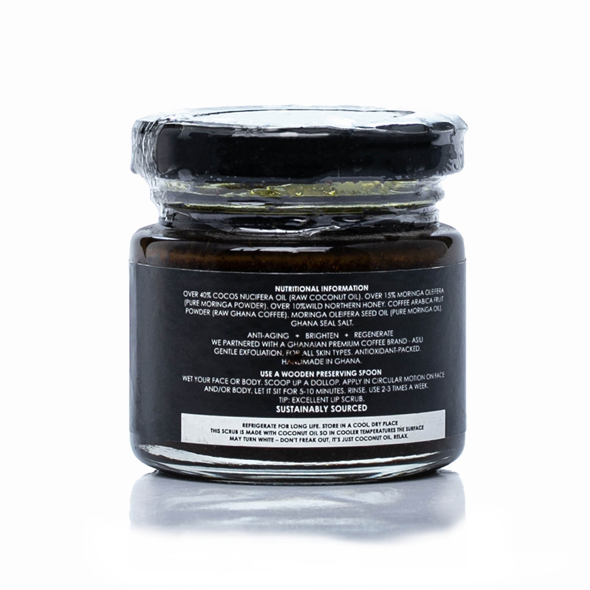 Ghanaian coffee and moringa scrub Skin Gourmet 